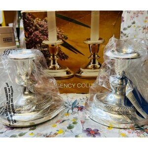 Silverplated Tarnish Resistant Pair Of Consoles 4" High